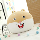 Max Cartoon Animal Head Shape Cushion Pillow Hand Warmer Groundhog A - Aladdin Shoppers