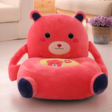 Max Cartoon Animal Kids Seat Sofa Cover Baby Chair Bean Bag Bear (Red) - Aladdin Shoppers