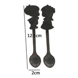 Max Cartoon Couple Stainless Spoon Stainless Steel Coffee Mix Spoon Black Gold - Aladdin Shoppers