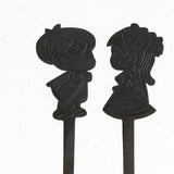 Max Cartoon Couple Stainless Spoon Stainless Steel Coffee Mix Spoon Black Gold - Aladdin Shoppers