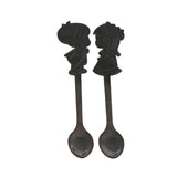 Max Cartoon Couple Stainless Spoon Stainless Steel Coffee Mix Spoon Black Gold - Aladdin Shoppers