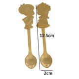 Max Cartoon Couple Stainless Spoon Stainless Steel Coffee Mix Spoon Gold - Aladdin Shoppers