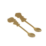 Max Cartoon Couple Stainless Spoon Stainless Steel Coffee Mix Spoon Gold - Aladdin Shoppers