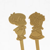 Max Cartoon Couple Stainless Spoon Stainless Steel Coffee Mix Spoon Gold - Aladdin Shoppers