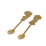 Max Cartoon Couple Stainless Spoon Stainless Steel Coffee Mix Spoon Gold - Aladdin Shoppers
