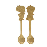 Max Cartoon Couple Stainless Spoon Stainless Steel Coffee Mix Spoon Gold - Aladdin Shoppers