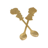 Max Cartoon Couple Stainless Spoon Stainless Steel Coffee Mix Spoon Gold - Aladdin Shoppers