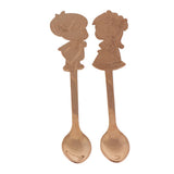 Max Cartoon Couple Stainless Spoon Stainless Steel Coffee Mix Spoon Rose Gold - Aladdin Shoppers