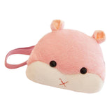 Max Cartoon Hamster Shoulder Bag with Hand Warmer Plush Stuffed Animal Toy Pink - Aladdin Shoppers