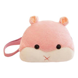 Max Cartoon Hamster Shoulder Bag with Hand Warmer Plush Stuffed Animal Toy Pink - Aladdin Shoppers