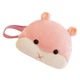 Max Cartoon Hamster Shoulder Bag with Hand Warmer Plush Stuffed Animal Toy Pink - Aladdin Shoppers