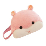 Max Cartoon Hamster Shoulder Bag with Hand Warmer Plush Stuffed Animal Toy Pink - Aladdin Shoppers