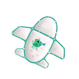 Max Ceramic Kids Dinnerware Divided Plate Children Toddler Utensil Set Green - Aladdin Shoppers