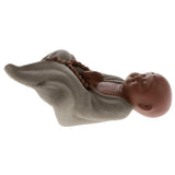 Max Ceramic Small Buddha Statue kung fu Monk Figurine Tea pet Ornament Style2 - Aladdin Shoppers