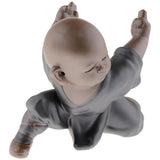 Max Ceramic Small Buddha Statue kung fu Monk Figurine Tea pet Ornaments Style-2 - Aladdin Shoppers