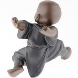 Max Ceramic Small Buddha Statue kung fu Monk Figurine Tea pet Ornaments Style-2 - Aladdin Shoppers