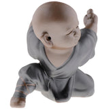 Max Ceramic Small Buddha Statue kung fu Monk Figurine Tea pet Ornaments Style-2 - Aladdin Shoppers