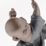 Max Ceramic Small Buddha Statue kung fu Monk Figurine Tea pet Ornaments Style-2 - Aladdin Shoppers