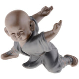 Max Ceramic Small Buddha Statue kung fu Monk Figurine Tea pet Ornaments Style-2 - Aladdin Shoppers