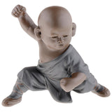 Max Ceramic Small Buddha Statue kung fu Monk Figurine Tea pet Ornaments Style-3 - Aladdin Shoppers