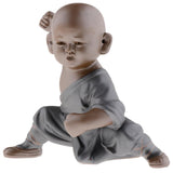 Max Ceramic Small Buddha Statue kung fu Monk Figurine Tea pet Ornaments Style-3 - Aladdin Shoppers