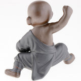 Max Ceramic Small Buddha Statue kung fu Monk Figurine Tea pet Ornaments Style-3 - Aladdin Shoppers