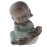 Max Ceramic Small Buddha Statue Monk Figurine Tea pet Ornaments Style-4 - Aladdin Shoppers