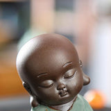 Max Ceramic Small Buddha Statue Monk Figurine Tea pet Ornaments Style-4 - Aladdin Shoppers
