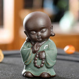 Max Ceramic Small Buddha Statue Monk Figurine Tea pet Ornaments Style-9 - Aladdin Shoppers