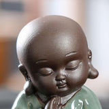 Max Ceramic Small Buddha Statue Monk Figurine Tea pet Ornaments Style-9 - Aladdin Shoppers