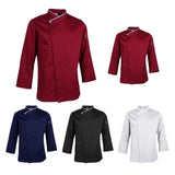 Max Chef Jackets Coat Long Sleeves Shirt Kitchen Uniform Workwear Black M - Aladdin Shoppers