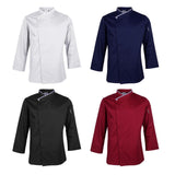 Max Chef Jackets Coat Long Sleeves Shirt Kitchen Uniform Workwear Black M - Aladdin Shoppers