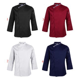 Max Chef Jackets Coat Long Sleeves Shirt Kitchen Uniform Workwear Black M - Aladdin Shoppers