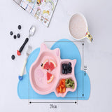 Max Children's Dinner Tray Divided Dinner Plate Divider Dinnerware Pig - Aladdin Shoppers