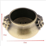 Max Chinese Antique Alloy Lion Head Statue Bowl Coil Incense Burner Bronze M - Aladdin Shoppers
