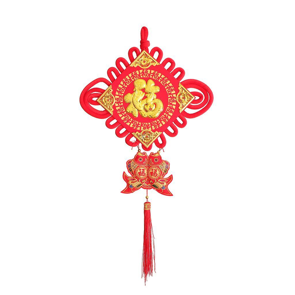 Max Chinese Couplets Knot Pendant Set for Spring Festival Decoration B - Aladdin Shoppers