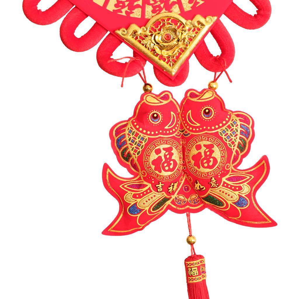 Max Chinese Couplets Knot Pendant Set for Spring Festival Decoration B - Aladdin Shoppers