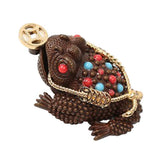 Max Chinese Feng Shui Decor Lucky Money 3 Legs Toad Frog Incense Burner Statue S - Aladdin Shoppers
