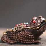 Max Chinese Feng Shui Decor Lucky Money 3 Legs Toad Frog Incense Burner Statue S - Aladdin Shoppers
