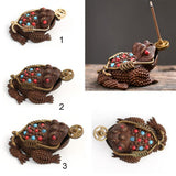 Max Chinese Feng Shui Decor Lucky Money 3 Legs Toad Frog Incense Burner Statue S - Aladdin Shoppers