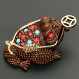 Max Chinese Feng Shui Decor Lucky Money 3 Legs Toad Frog Incense Burner Statue S - Aladdin Shoppers