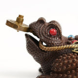 Max Chinese Feng Shui Decor Lucky Money 3 Legs Toad Frog Incense Burner Statue S - Aladdin Shoppers