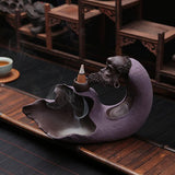Max Chinese Fengshui Decor Incense Burner Smoke Censer Tea Pet Ornament Purple - Aladdin Shoppers