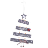 Max Christmas Decorations Tree Shaped Pendant Treetop Hanging Ornament Grey - Aladdin Shoppers