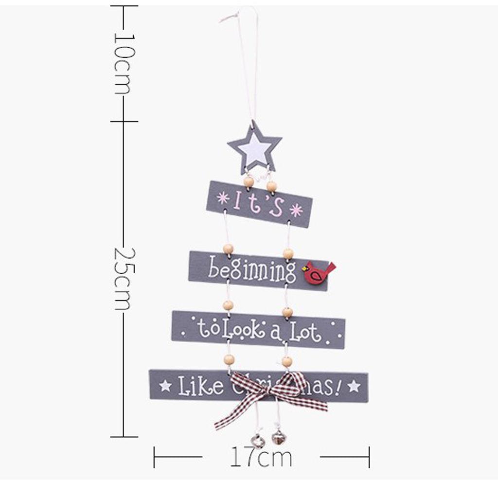 Max Christmas Decorations Tree Shaped Pendant Treetop Hanging Ornament Grey - Aladdin Shoppers
