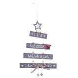 Max Christmas Decorations Tree Shaped Pendant Treetop Hanging Ornament Grey - Aladdin Shoppers