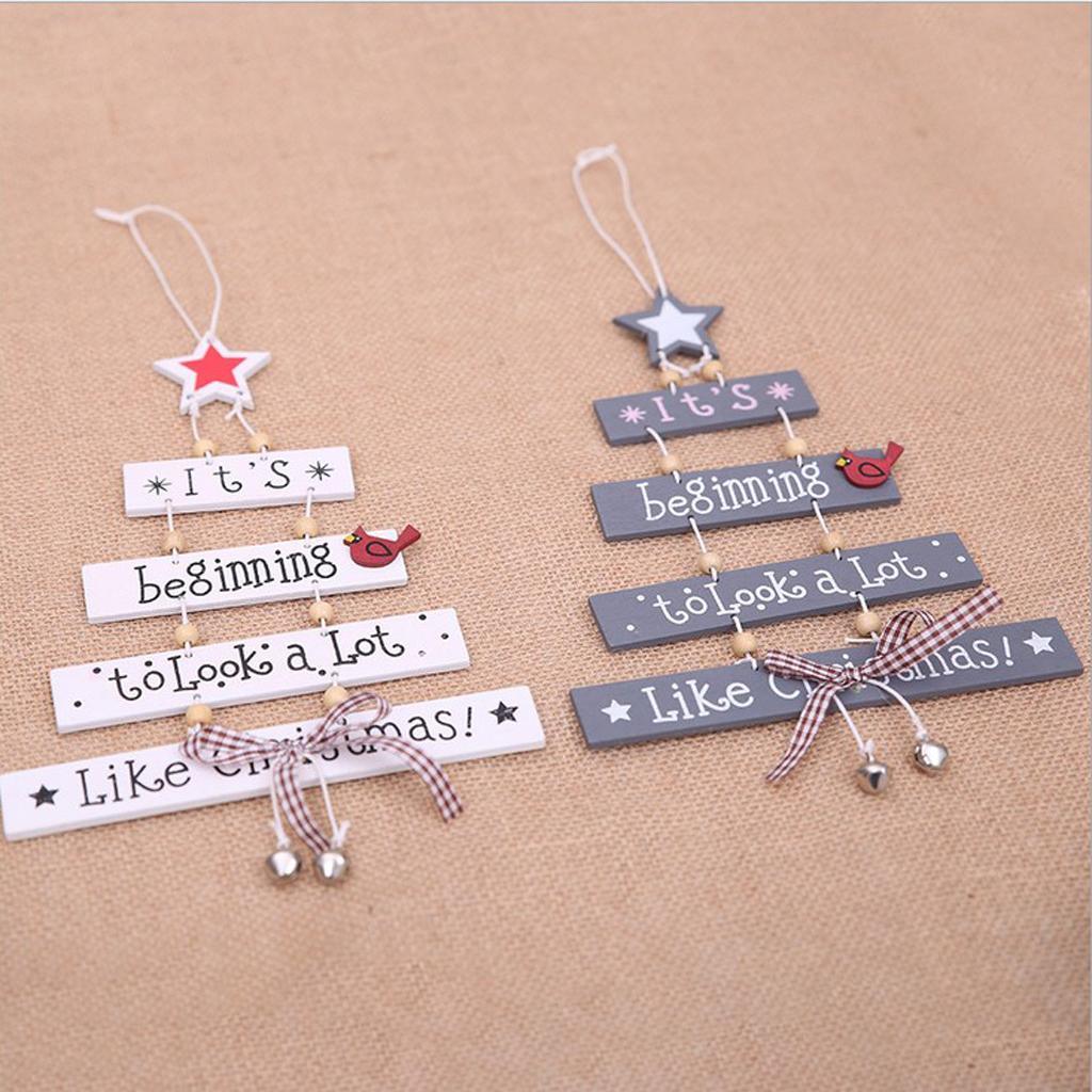 Max Christmas Decorations Tree Shaped Pendant Treetop Hanging Ornament Grey - Aladdin Shoppers