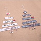 Max Christmas Decorations Tree Shaped Pendant Treetop Hanging Ornament Grey - Aladdin Shoppers