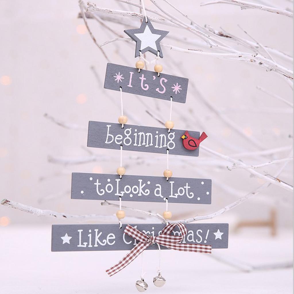 Max Christmas Decorations Tree Shaped Pendant Treetop Hanging Ornament Grey - Aladdin Shoppers