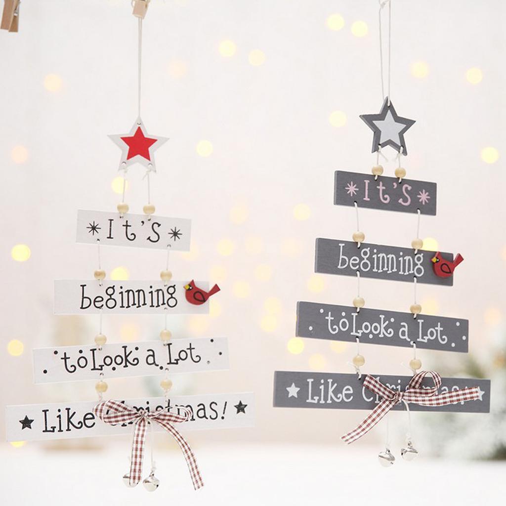 Max Christmas Decorations Tree Shaped Pendant Treetop Hanging Ornament Grey - Aladdin Shoppers